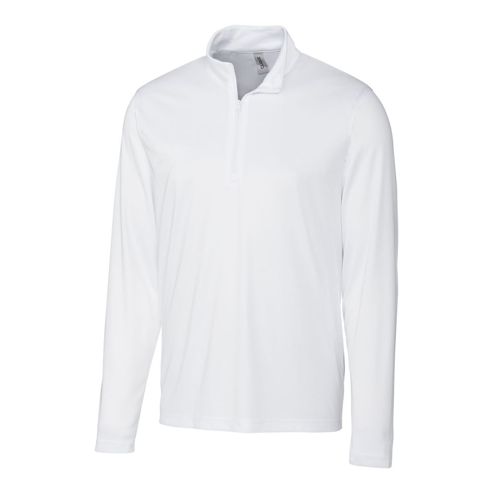 NWT Clique White Spin Eco Performance Half Zip Mens Pullover